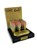 Clipper Metal Gold Lighters + Gift Box - Pack of 12