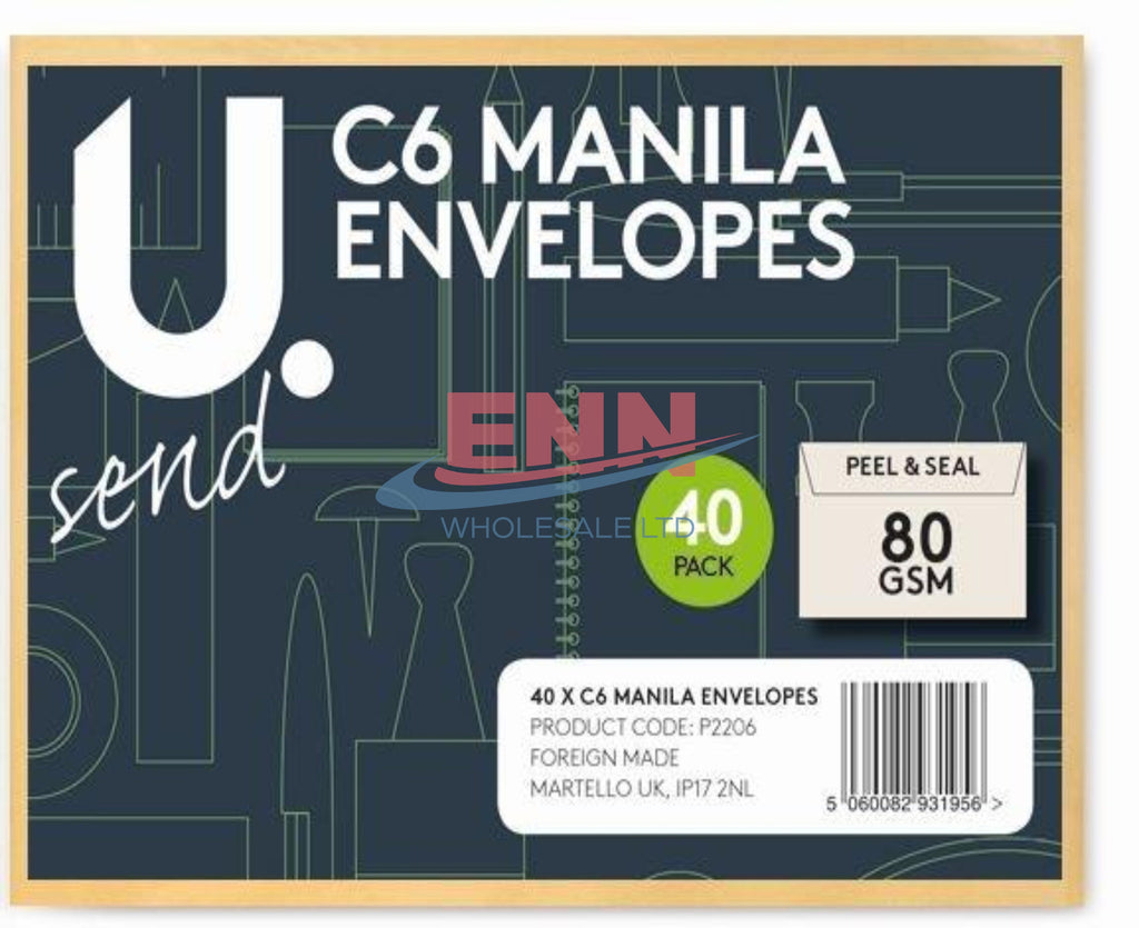C6 Brown Envelopes - Pack of 40