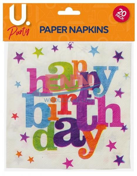 Birthday Napkins -Pack of 6