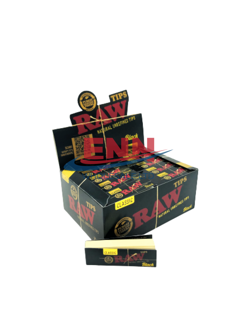 Raw Black Tips - Pack Of 50