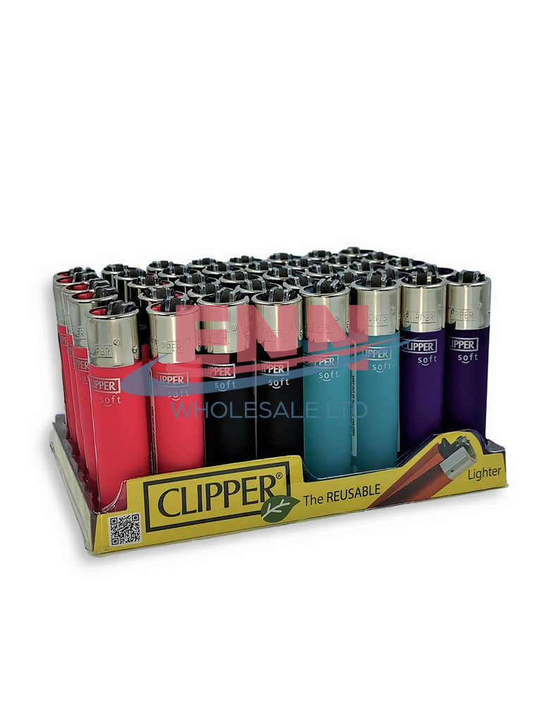 Clipper Soft Touch Lighters - Pack of 40